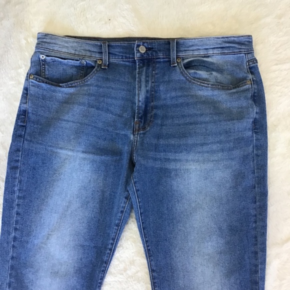 Lucky Men Size 36/30 121 Slim Straight Leg Denim Jean Casual Whiskered Faded - Picture 2 of 13